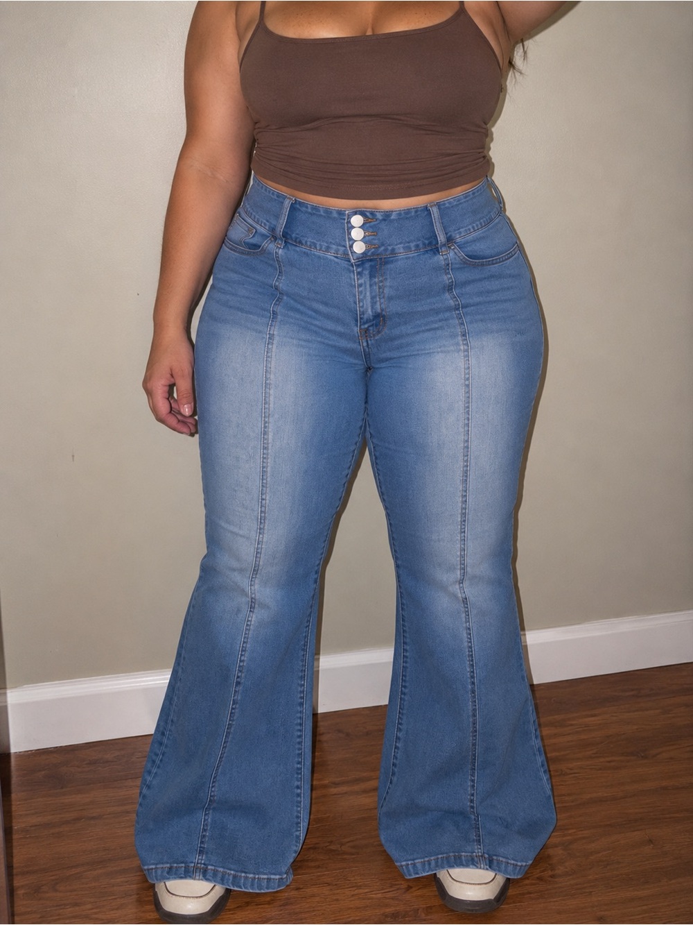 Fashion Nova Plus Size Flare Bell Bottom Bareback Jeans Size 18